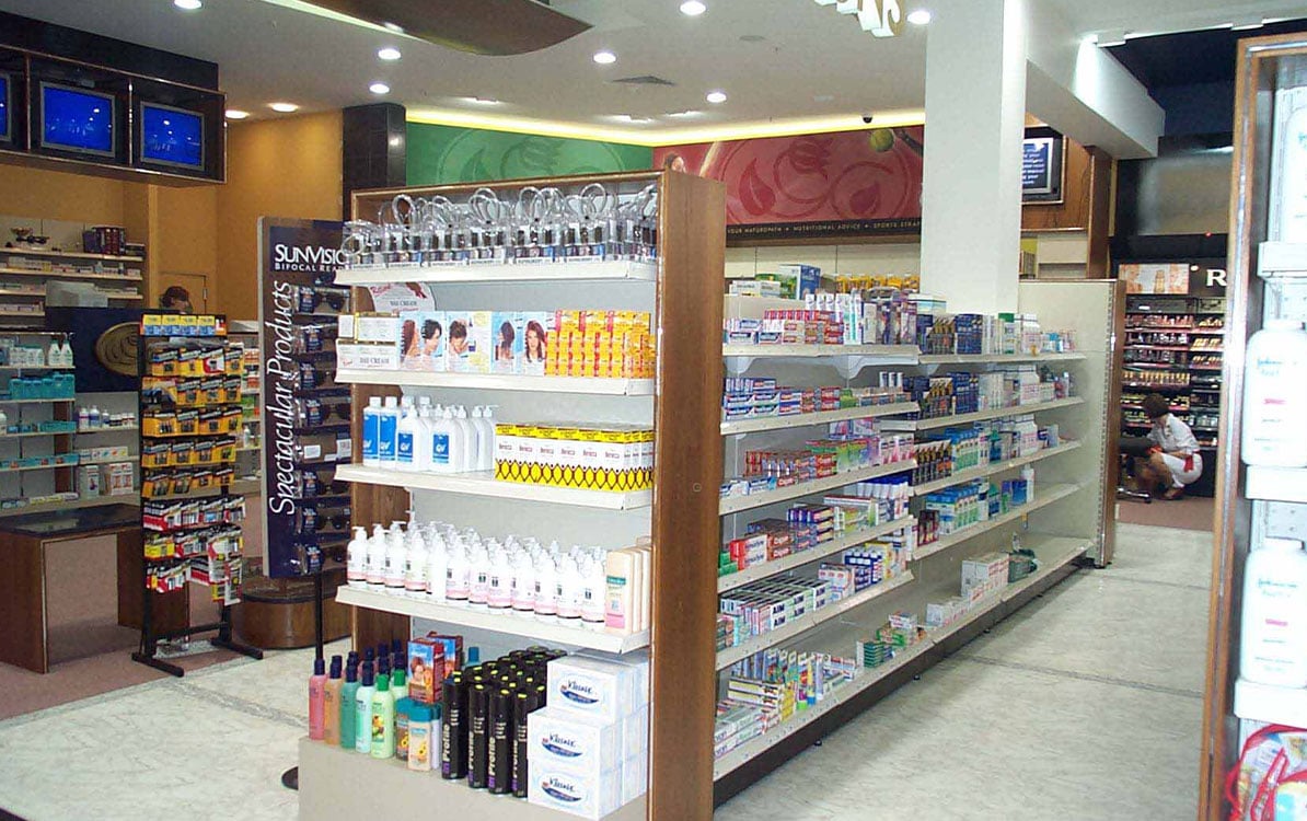 Scaffalatura per vendita al dettaglio per farmacia PharmaCAEM