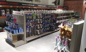 Rayonnage de magasin pour animaux de compagnie